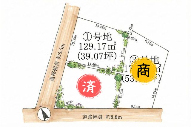 大津市大萱4丁目3区画