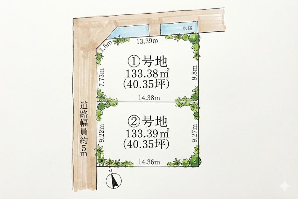 草津市追分3丁目2区画1号地